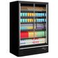 GALAXY+ GP14FGD 1330mm Wide Black Multideck Display Fridge With Double Glazed Doors