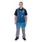 A305 Disposable Polythene Bib Aprons 14.5 Micron Blue (Pack of 100)