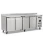 HBC4 553 Ltr 4 Door Stainless Steel Refrigerated Prep Counter With Upstand