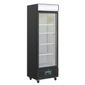 G-Series GH427 368 Ltr Upright Single Glass Door Black Display Fridge With Canopy