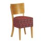 FT424 Asti Padded Soft Oak Dining Chair with Red Diamond Deep Padded Seat and Back (Pack of 2)