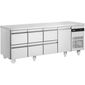 PN2229-HC 583 Ltr 1 Door & 6 Drawer Stainless Steel Refrigerated Prep Counter