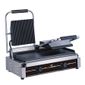 HEA751 Electric Double Contact Panini Grill - Ribbed Top & Flat Bottom