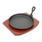 CC311 Cast Iron Round Sizzler with Wooden Stand 220mm
