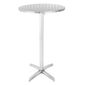 GR396 Flip Top Poseur Table Stainless Steel