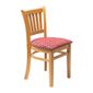 FT475 Manhattan Soft Oak Dining Chair with Red Diamond Padded Seat (Pack of 2)