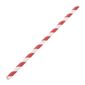 DE927 Paper Straws Red Stripes 210mm (Pack of 250)