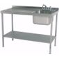 SINK1070SBL 1000w x 700d mm Stainless Steel Single Sink With Left Hand Drainer