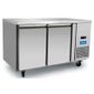HED496 Medium Duty 280 Ltr 2 Door Stainless Steel Refrigerated Prep Counter