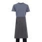 A938 Unisex Butchers Long Waist Apron Black & White Stripe