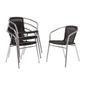U507 Aluminium & Black Wicker Chair Black (Pack of 4)