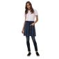 Presidio B452 Waist Bistro Apron Short Navy Satin Stripe