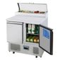 HED501 300 Ltr 2 Door Stainless Steel Refrigerated Pizza / Saladette Prep Counter