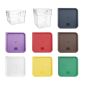 SA796 Polycarbonate 10Ltr & 15Ltr Square Measuring Container with 7 Colour Lids