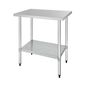 GJ501 900w x 700d mm Stainless Steel Centre Table with One Undershelf