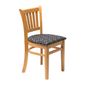 FT476 Manhattan Soft Oak Dining Chair with Black Diamond Padded Seat (Pack of 2)