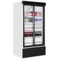 FS1002S 730 Ltr Upright Double Sliding Glass Door White Display Fridge