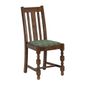 FT411 Mayfair Dining Chair with Green Diamond Padded Seat (Pack of 2)