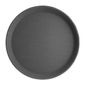 C556 Polypropylene Round Non-Slip Tray Black 280mm