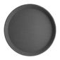 C558 Polypropylene Round Non-Slip Tray Black 406mm