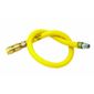 2675NPVF60 3/4" 1500mm Premium Gas Hose with Quick-Disconnect Coupling & Straight Restrainer Cable With Mounting Hardware