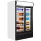 FSC1200H 1082 Ltr Upright Double Hinged Glass Doors White Display Fridge