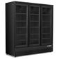 BMF3 2090 Ltr Upright Triple Hinged Glass Door Black Display Freezer
