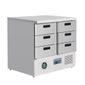 G-Series FA440 Medium Duty 240 Ltr 6 Drawer Stainless Steel Refrigerated Prep Counter