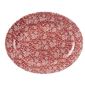 Vintage Prints GF300 Oval Dishes Cranberry Print 365mm (Pack of 6)