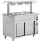 MRV711 1105mm Wide Ambient Stainless Steel Cupboard With Wet Well Bain Marie Top