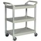 J837 Polypropylene 3 Tier Compact Mobile Utility Trolley White