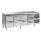 GASTRO K 2207 CSG A 2D/2D/2D/3D L2 Heavy Duty 668 Ltr 9 Drawer Stainless Steel Refrigerated Prep Counter