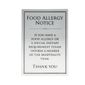 GM817 Brushed Steel Food Allergy Sign A5