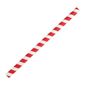 FB147 Paper Smoothie Straws Red Stripes 210mm (Pack of 250)
