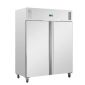 U-Series UA052 Heavy Duty 1300 Ltr Upright Double Door Stainless Steel Fridge
