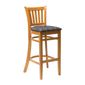 FT435 Manhattan Soft Oak Bar Chair with Black Diamond Padded Seat