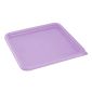 HY427 Polyethylene Square Food Measuring Container Lid Purple Large
