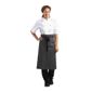 A938 Butchers Waist Apron Black and White Stripe