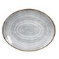 Studio Prints Homespun DA275 Stone Grey Oval Coupe Plate 270 x 229mm