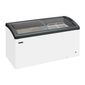 FOCUS 151 GREY 418 Ltr White Display Chest Freezer With Grey Curved Glass Lid