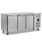 HBC3NU Medium Duty 417 Ltr 3 Door Stainless Steel Refrigerated Prep Counter