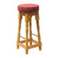 FT459 Classic Soft Oak High Bar Stool with Red Diamond Seat (Pack of 2)