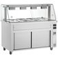 MIV714 1410mm Wide Hot Cupboard With Wet Heat Bain Marie Top & Glass Display
