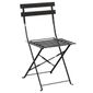 GH553 Perth Black Pavement Style Steel Folding Chairs (Pack of 2)