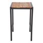 DS155 Square Steel and Acacia Bar Table 600mm