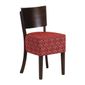 FT420 Asti Padded Dark Walnut Dining Chair with Red Diamond Deep Padded Seat and Back (Pack of 2)