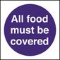 E3631 All Food Must Be Covered Food Safety Sign
