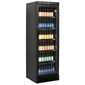 CEV425 BLACK 358 Ltr Upright Single Glass Door Black Back Bar Bottle Cooler