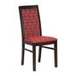 FT412 Brooklyn Padded Back Dark Walnut Dining Chair with Red Diamond Padded Seat and Back (Pack of 2)