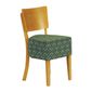 FT427 Asti Padded Soft Oak Dining Chair with Green Diamond Deep Padded Seat and Back (Pack of 2)